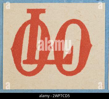 Dieser Gehäusedruck aus dem frühen 20. Jahrhundert, der die Buchstaben „loo“ zeigt, veranschaulicht typografische Techniken und Druckpraktiken von 1913 bis 1921. Stockfoto