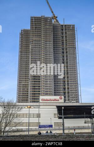 Baustelle Wohnhaus Überlin, Steglitzer Kreisel, Schloßstraße, Steglitz, Berlin, Deutschland Stockfoto