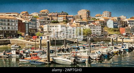 Fischerhafen, Fisterra, Costa da Morte, La Coruña, Galicien, Spanien, Europa Stockfoto