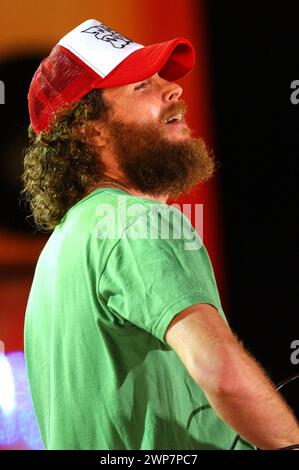 Turin Italien 04.06.2005: Jovanotti, italienischer Sänger, während der Fernsehsendung „Festivalbar 2005“ Stockfoto