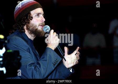 Turin Italien 21.10.1997: Jovanotti, italienischer Sänger, während der Pressekonferenz im Salone della Musica Stockfoto