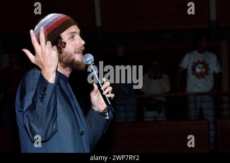 Turin Italien 21.10.1997: Jovanotti, italienischer Sänger, während der Pressekonferenz im Salone della Musica Stockfoto