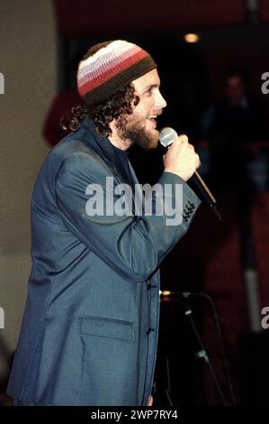 Turin Italien 21.10.1997: Jovanotti, italienischer Sänger, während der Pressekonferenz im Salone della Musica Stockfoto