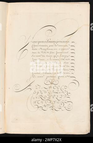 Muster des Briefschnitts; Le Parmentier (CA. 1741-CA 1780), Rossignol, Louis (1694-1738), Chéreau, Jacques-Francois (1742-1794); 1768-1775 (1768-00-00-1775-00-00); Stockfoto