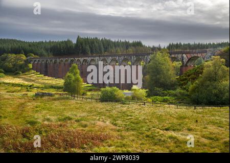 The Big Water of Fleet Viaduct, in der Nähe des Torhauses von Fleet, Galloway, Schottland. Stockfoto