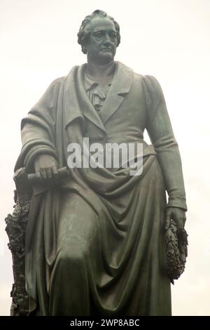Ein Denkmal, das Goethe in Frankfurt gewidmet ist Stockfoto