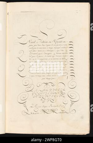 Muster des Briefschnitts; Le Parmentier (CA. 1741-CA 1780), Rossignol, Louis (1694-1738), Chéreau, Jacques-Francois (1742-1794); 1768-1775 (1768-00-00-1775-00-00); Stockfoto