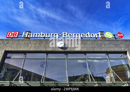 Bahnhof Bergedorf in Hamburg, Deutschland, Europa *** Bahnhof Bergedorf in Hamburg, Deutschland, Europa Stockfoto