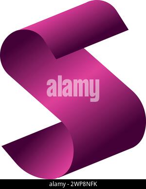 S Letter Logo. Lila Farbe. - Vektor Stock Vektor