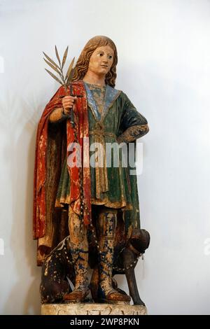 Italien Apulien Polignano a Mare (BA): Kirche Santa Maria Assunta - San Vito Statue Stockfoto