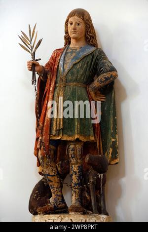 Italien Apulien Polignano a Mare (BA): Kirche Santa Maria Assunta - San Vito Statue Stockfoto