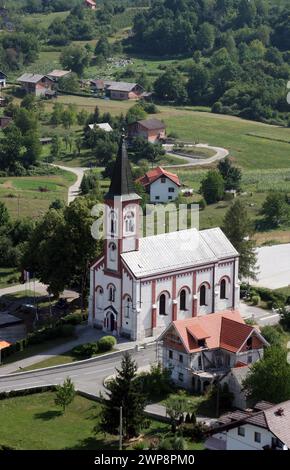 Pfarrkirche Heiliger Name Mariens in Kamanje, Kroatien Stockfoto