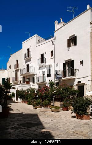 Italien Apulia Polignano A Mare (BA) Blick auf das Dorf Stockfoto