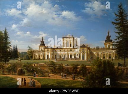 Blick auf die Paś in Wilanów vom Park; Kasprzycki, Wincenty (1802-1849); vor 1834 (1830-00-00-1834-00);Kauf (Provenienz) Stockfoto