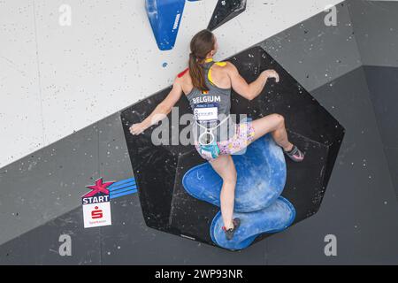 Chloe Caulier (Belgien). Sportklettern. Europameisterschaften München 2022 Stockfoto