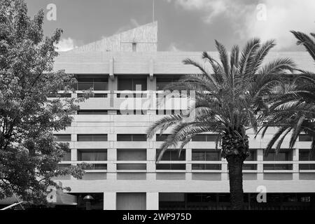 Kurashiki City Art Museum, ehemaliges Rathaus von Kurashiki, entworfen von Tange Kenzo, 1960; Präfektur Okayama, Japan Stockfoto