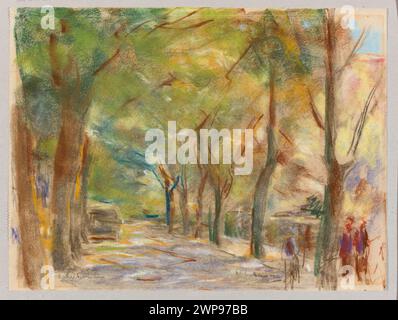 Colomierstraße in Wannsee; Liebermann, Max (1847-1935); 1922 (1922-00-00-1922-00); Berlin (Deutschland), Colomierstraße (Wannsee - Straße), Deutschland (Land), Schlesisches Museum der Bildenden Künste (Wrocław - 1880-1945) - Sammlung, Wannsee (Berlin - Bezirk), Alleen, Bäume, Moderne (Stil), Deutsche (Stil) Kultur), Landschaften, Stadtlandschaften, deutsche Zeichnungen, Straßen Stockfoto