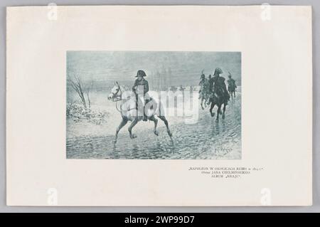 Bildwiedergabe: Jan Chełmiński (1851-1925), Napoleon bei Reims 1814; aus: Album 'Country'; unbekannt, Country (St. Petersburg; Magazin; 1882-1909); Anfang des 20. Jahrhunderts (1851-00-00-1876-00); Stockfoto