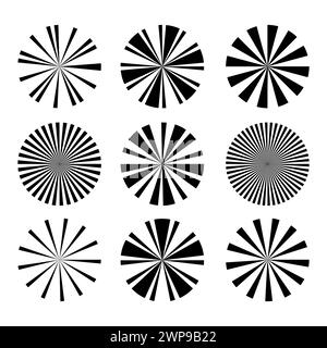 Schwarze Schneeflocken im schönen Stil auf weißem Hintergrund. Winter-Symbol. Vektorabbildung. Rohbild. EPS 10. Stock Vektor