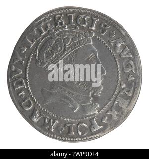 Litauischer Pfennig auf Halt Litauisch; Zygmunt II August (polnischer König; 1544-1572); 1546 (1546-00-00-1546-00-00); Stockfoto