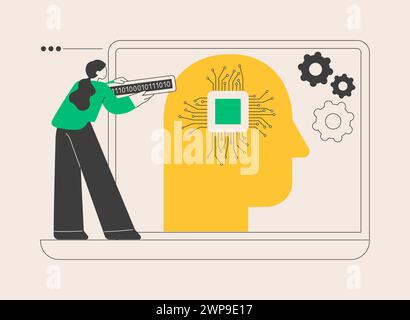 Künstliche Intelligenz abstrakte Konzept Vektor Illustration. Stock Vektor