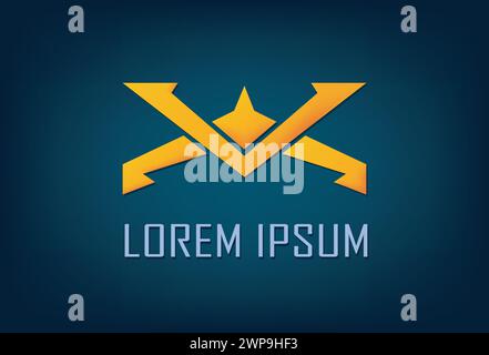 Gold Success Logo Template Design, Vektor Illustration Stock Vektor