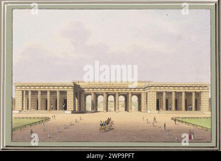 Darstellung des äußeren Burgors in Wien, gemalt von Tranquillo Mollo zwischen 1818 und 1823, mit Außenarchitektur und umliegender Stadtlandschaft. Stockfoto