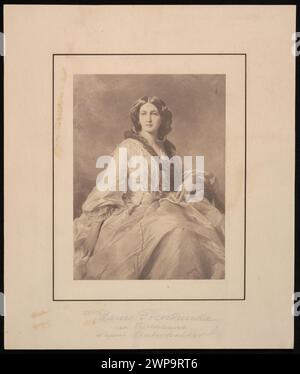 Dieses Porträt von Franz Xaver Winterhalter, das nach 1855 entstanden ist, zeigt Maria Przeździecka aus Tyzenhauz in formeller Kleidung, die den europäischen Porträtstil des 19. Jahrhunderts widerspiegelt. Stockfoto
