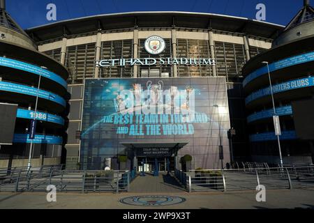 Allgemeiner Blick auf das Etihad Stadium, Manchester. Bilddatum: Dienstag, 5. März 2024. Stockfoto