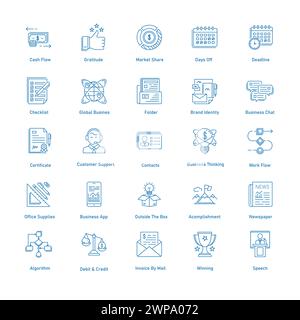 Business Investment Strategy Vector Icon Design Pack Stock Vektor