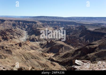 Ein schöner Landschaftsblick auf den Fishriver Canyon in Namibia Stockfoto