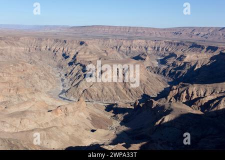 Ein schöner Landschaftsblick auf den Fishriver Canyon in Namibia Stockfoto