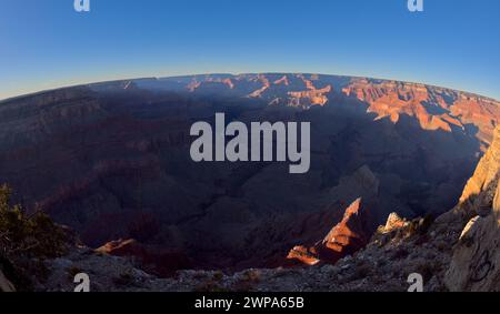 Grand Canyon Arizona, Blick vom Pima Point bei Sonnenuntergang. Stockfoto