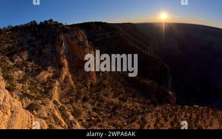 Grand Canyon Arizona, Blick vom Pima Point bei Sonnenuntergang. Stockfoto