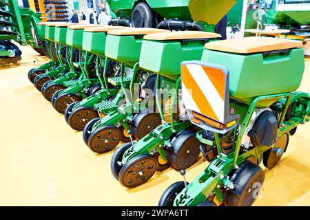 Präzisionsluftsämaschine Landwirtschaftsbau auf Ausstellung Stockfoto