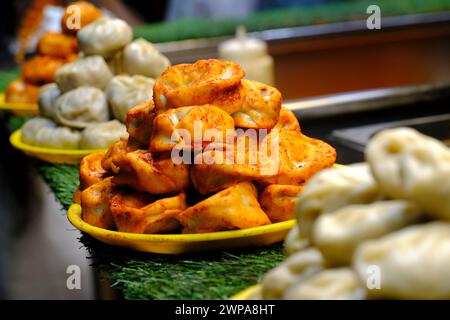 Indore Sarafa Basar, Indiens Hauptstadt von Midnight Food, Madhya Pradesh, Taste of India. Stockfoto