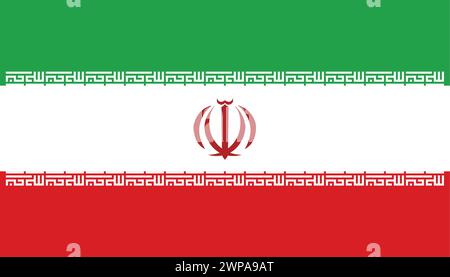 Nationalflagge des Iran, Iran-Zeichen, Iran-Flagge Stock Vektor