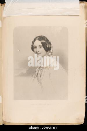 Porträt von Lady Adelaide Law, erstellt 1853 von John Brown und John Hayter, herausgegeben von der London Joint Stock Newspaper Company. Stockfoto