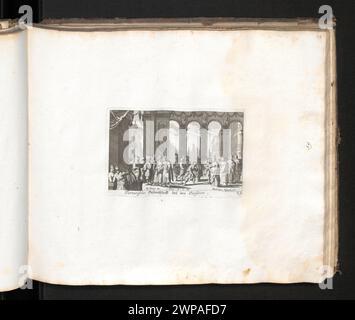 Darstellung der Tatarenbotschaft am persischen Hof mit Architektur, Orientalismus und Genreszenen von Melchior Küsel und Johann Wilhelm Baur, 1682, Teil des Albums Factis. Stockfoto