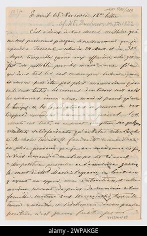 Zwei Briefe von Magdalena Zadzewska an ihre Tochter im April 1865, die Handschriften, Papier und Korrespondenz aus Polen des 19. Jahrhunderts zeigen. Stockfoto