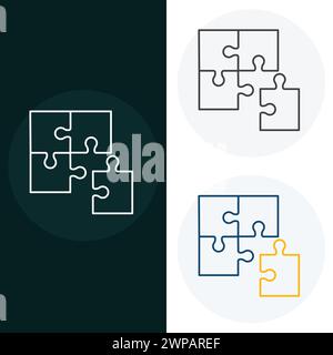 Puzzle Vektor Illustration Symbol Design Stock Vektor