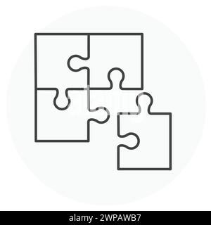 Puzzle Vektor Illustration Symbol Design Stock Vektor