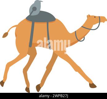 Sport Running Kamel Symbol Cartoon Vektor. Arabische Dessertlaufbahn. Traditionelle Schnellfarm Stock Vektor
