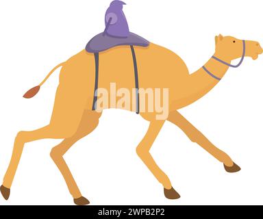 Arabien saudi Run Icon Cartoon Vektor. Jage Sportkamel. Festival Jockey Stock Vektor