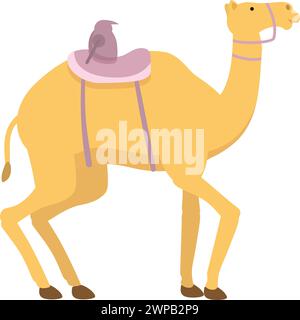 East Animal Run Icon Cartoon Vektor. Arabisches Wüstenkamel. Kurier anwesend Stock Vektor