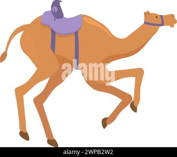 Orientalischer Kamellauf Icon Cartoon Vektor. United Riding Chase. Sportfestival Jockey Stock Vektor