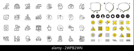 Satz von Symbolen für die Podiumspalette „Valet Serviant“, „Stress“ und „Business“ für die Web-App. Piktogrammsymbol Vektor Stock Vektor