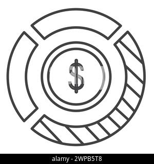 Marktanteil Geschäftsanteil Vektor-Illustration Icon Design Stock Vektor