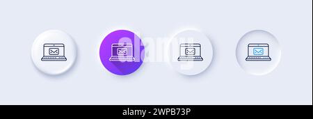 Symbol für E-Mail-Zeile. Nachrichtenkorrespondenzzeichen. Zeilensymbole. Vektor Stock Vektor