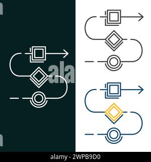 Design Von Vektorsymbolen Für Effizienten Workflow Stock Vektor